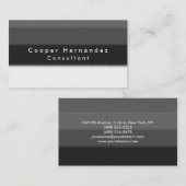 シンプルプレインエレガントググレーミニマルプロフェッショナル 名刺 (正面/裏面)