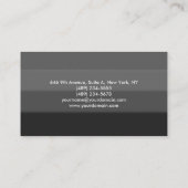 シンプルプレインエレガントググレーミニマルプロフェッショナル 名刺 (裏面)