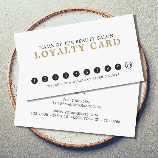 シンプルプレインエレガントホワイトグレー美しいロイヤリティ ロイヤリティカード