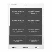 シンプルプレイングレイエレガント差出人住所ラベル ラベル (フルシート)