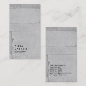 シンプルプレイングレーウォールトレンディーコンサルタント 名刺 (正面/裏面)