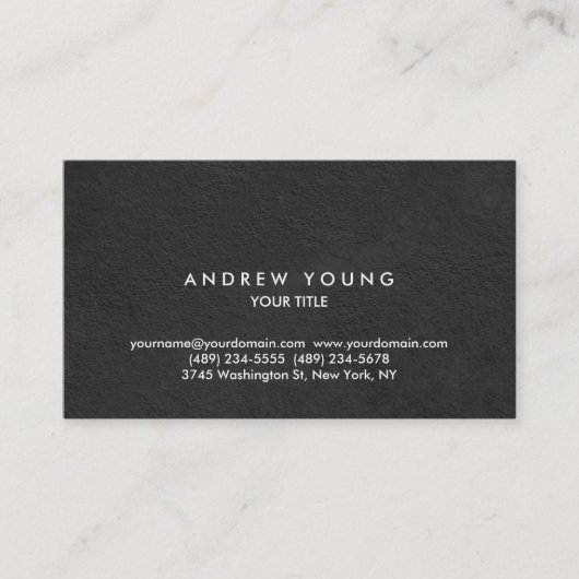 シンプルプレイングレープロフェッショナルユニーク 名刺 (正面)