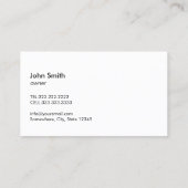 シンプルプレインシザー&コーム理容師 名刺 (裏面)