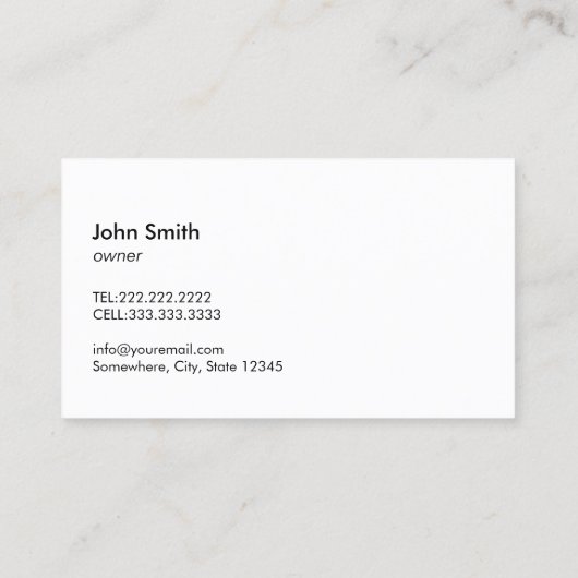 シンプルプレインシザー&コーム理容師 名刺 (裏面)