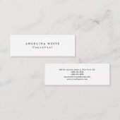 シンプルプレインスキニーホワイトプロフェッショナルクリエイティブ スキニー名刺 (正面/裏面)