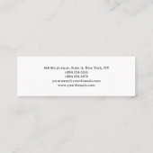 シンプルプレインスキニーホワイトプロフェッショナルクリエイティブ スキニー名刺 (裏面)