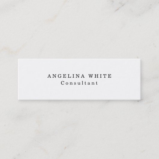 シンプルプレインスキニーホワイトプロフェッショナルクリエイティブ スキニー名刺 (正面)