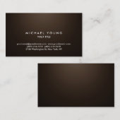 シンプルプレインセピアプロフェッショナルユニーク 名刺 (正面/裏面)