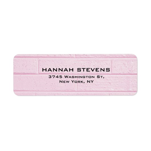 シンプルプレインピンクエレガント壁 ラベル (正面)