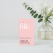 シンプルプレインピンクオプティシャン 名刺 (スタンド正面)