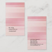 シンプルプレインピンクトレンディーコンサルタント 名刺 (正面/裏面)