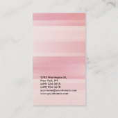 シンプルプレインピンクトレンディーコンサルタント 名刺 (裏面)