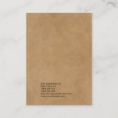 シンプルプレインブラウントレンディーミニマモダンリスト 名刺 (裏面)