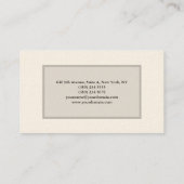 シンプルプレインミニマモダンリストのシグネチャークリーム 名刺 (裏面)