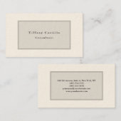 シンプルプレインミニマモダンリストのシグネチャークリーム 名刺 (正面/裏面)