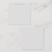 シンプルプレインミニマルエレガントリスモダント薄グレー ノートカード (正面/裏面)