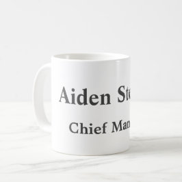 シンプルプレインミニマルクラシカルリストホワイト コーヒーマグカップ