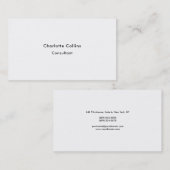 シンプルプレインミニマルプロフェッショナルモダン 名刺 (正面/裏面)