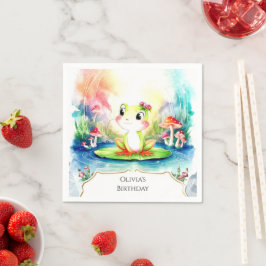 シンプルプレジャーフロッグ誕生日 スタンダードカクテルナプキン