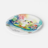 シンプルプレジャーフロッグ誕生日 ペーパープレート (アングル)