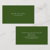 シンプルプレーンエレガントグリーンホワモダンイト 名刺 (正面/裏面)
