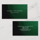 シンプルプレーンエレガントグリーンミニマルプロフェッショナル 名刺 (正面/裏面)