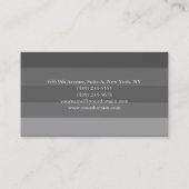 シンプルプレーンエレガントグレストライプのイ 名刺 (裏面)