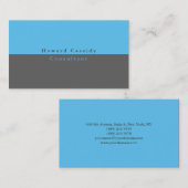 シンプルプレーンエレガントグレーブルーミニマルモダンリスト 名刺 (正面/裏面)