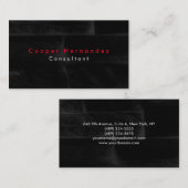 シンプルプレーンエレガントブラックグレープロフェッショナル 名刺 (正面/裏面)