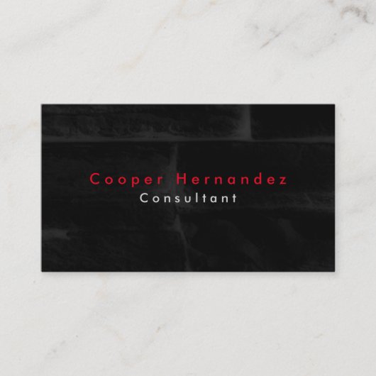 シンプルプレーンエレガントブラックグレープロフェッショナル 名刺 (正面)