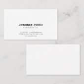 シンプルプレーンエレガントプロフェッショナルホワモダンイ 名刺 (正面/裏面)