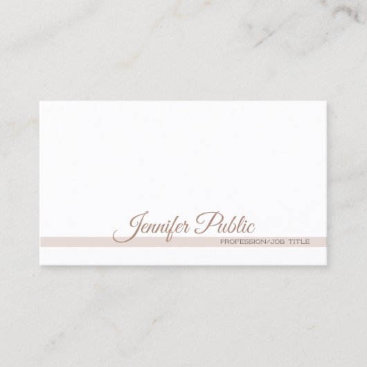 シンプルプレーンエレガントプロフェッショナルホワモダンイ 名刺 (正面)