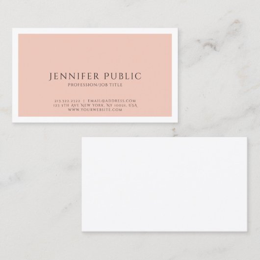 シンプルプレーンエレガントプロフェッショナルモダンの色 名刺 (正面/裏面)