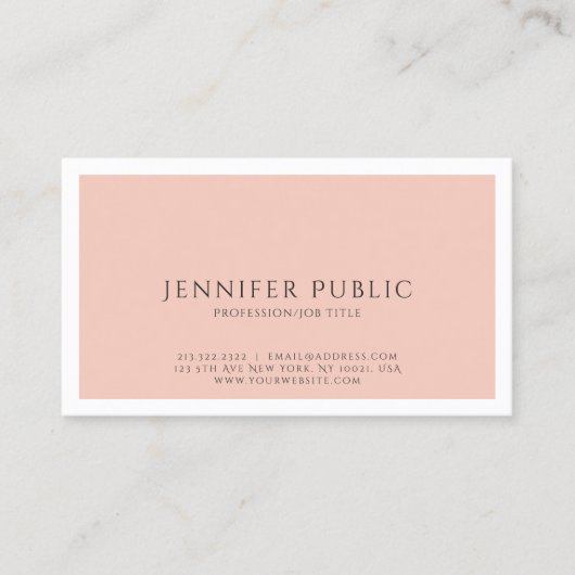 シンプルプレーンエレガントプロフェッショナルモダンの色 名刺 (正面)