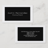 シンプルプレーンエレガント白黒 名刺 (正面/裏面)