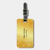 シンプルプレーンクラシカル金ゴールド色 ラゲッジタグ (正面縦)