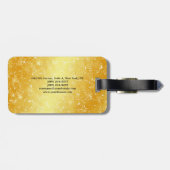 シンプルプレーンクラシカル金ゴールド色 ラゲッジタグ (裏面横)
