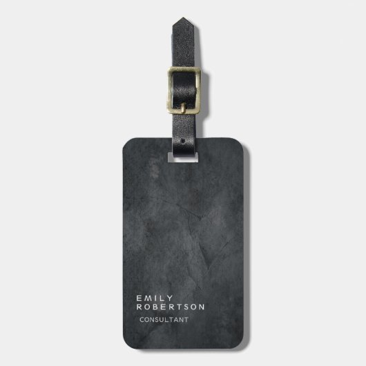 シンプルプレーングレートレンディーミニマモダンリスト ラゲッジタグ (正面縦)