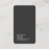 シンプルプレーングレートレンディーミニマモダンリスト 名刺 (裏面)