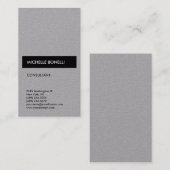 シンプルプレーングレーブラックトレンディーミニマモダンリスト 名刺 (正面/裏面)