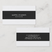 シンプルプレーンスタイリッシュグレイ白の名刺 名刺 (正面/裏面)