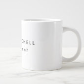 シンプルプレーントレンディーホワイトプロフェッショナルクリエイティブ ジャンボコーヒーマグカップ (右)