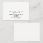 シンプルプレーントレンディーホワイトプロフェッショナルクリエイティブ 名刺 (正面/裏面)