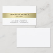 シンプルプレーンプロフェッショナルエレガント金ゴールドルッモダンク 名刺 (正面/裏面)