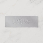 シンプルプレーンプロフェッショナル美容師グレー スキニー名刺 (裏面)