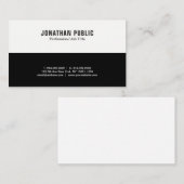 シンプルプレーンモダンプロフェッショナル白黒 名刺 (正面/裏面)