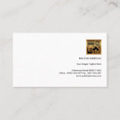 シンプルプレーンモダンプロフェッショナル金ゴールドホームアイコン 名刺 (裏面)