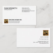 シンプルプレーンモダンプロフェッショナル金ゴールドホームアイコン 名刺 (正面/裏面)