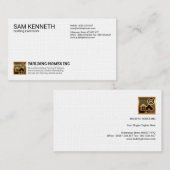 シンプルプレーンモダンプロフェッショナル金ゴールドホームアイコン 名刺 (正面/裏面)