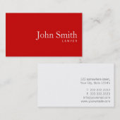 シンプルプレーンレッド弁護士名刺 名刺 (正面/裏面)